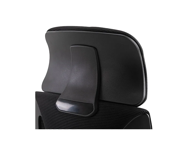 Silla de oficina ergonómica con respaldo, reposacabezas y reposabrazos de malla, Negra 120 kg