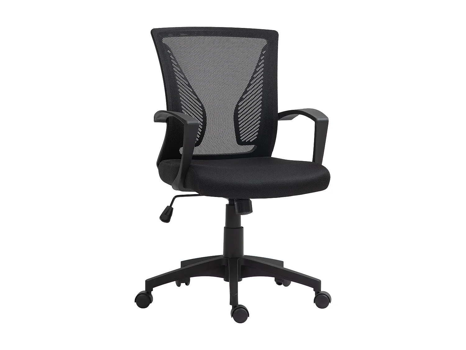 Fauteuil bureau noir ergonomique avec dossier inclinable et hauteur réglable 120 kg