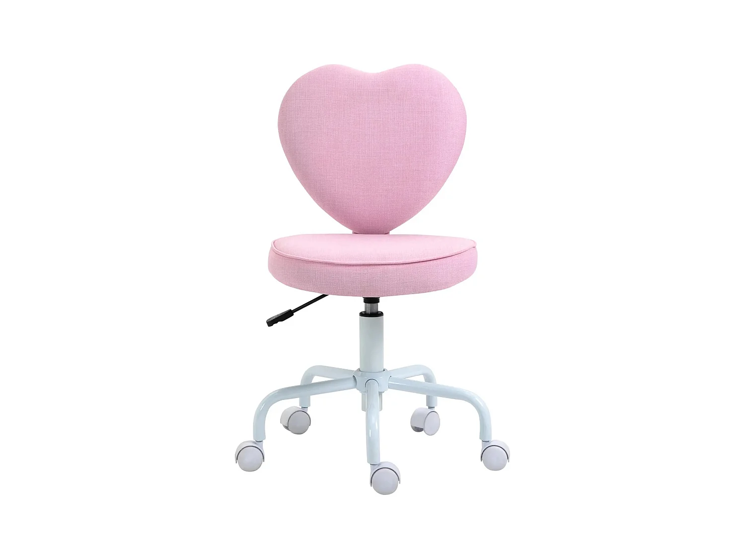 Sedia da ufficio girevole cuore in lino rosa con assise rimborsata 40x50x79-89cm