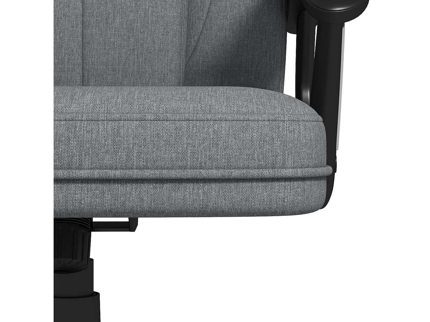 Cadeira ergonômica de escritório em linho com braços, apoio de cabeça e função de balanço 66x75x110-120 cm