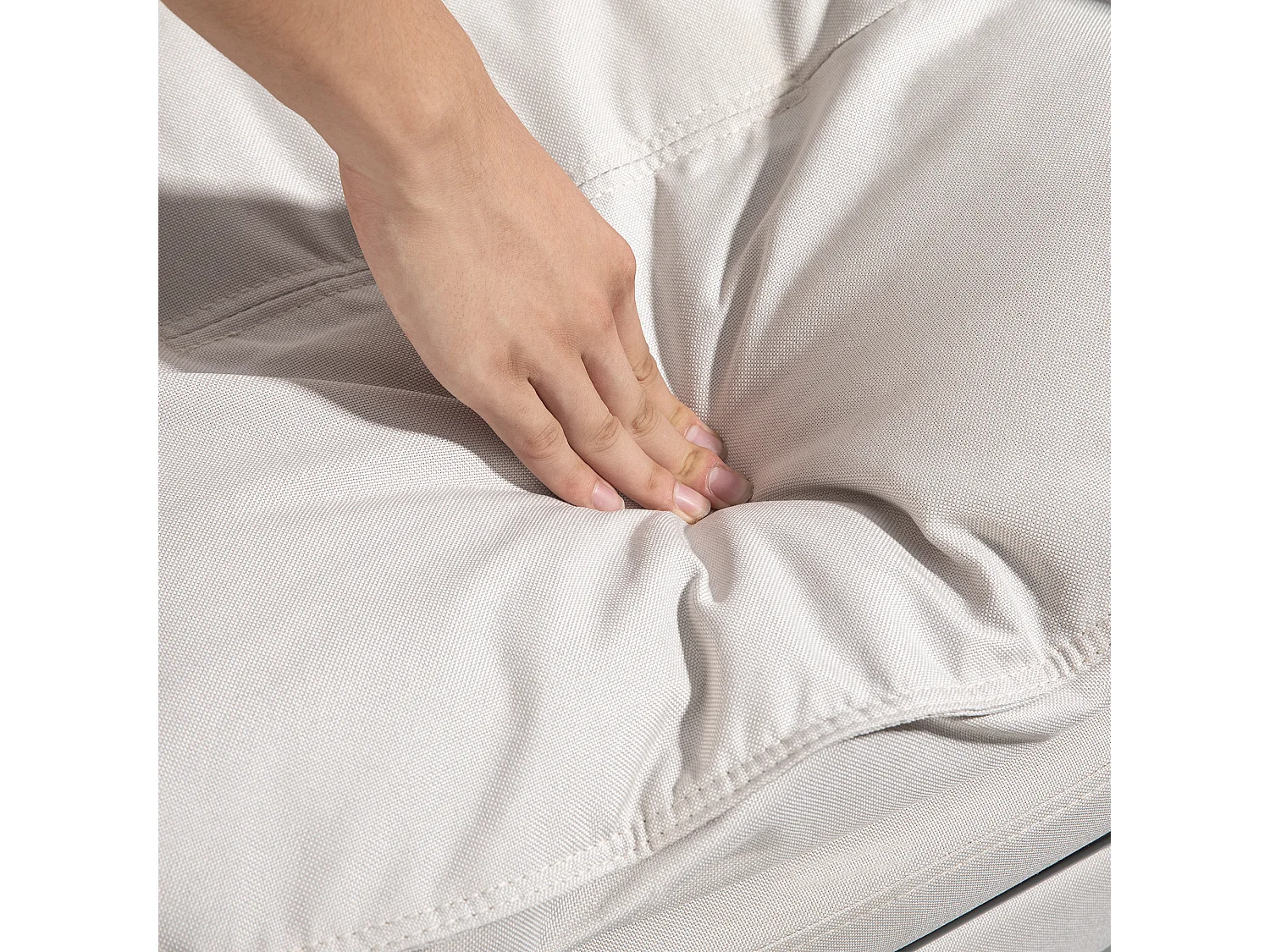 Chaise de Bureau ergonomica con massaggio 6 punti, pivotante, con repose-pieds, crema