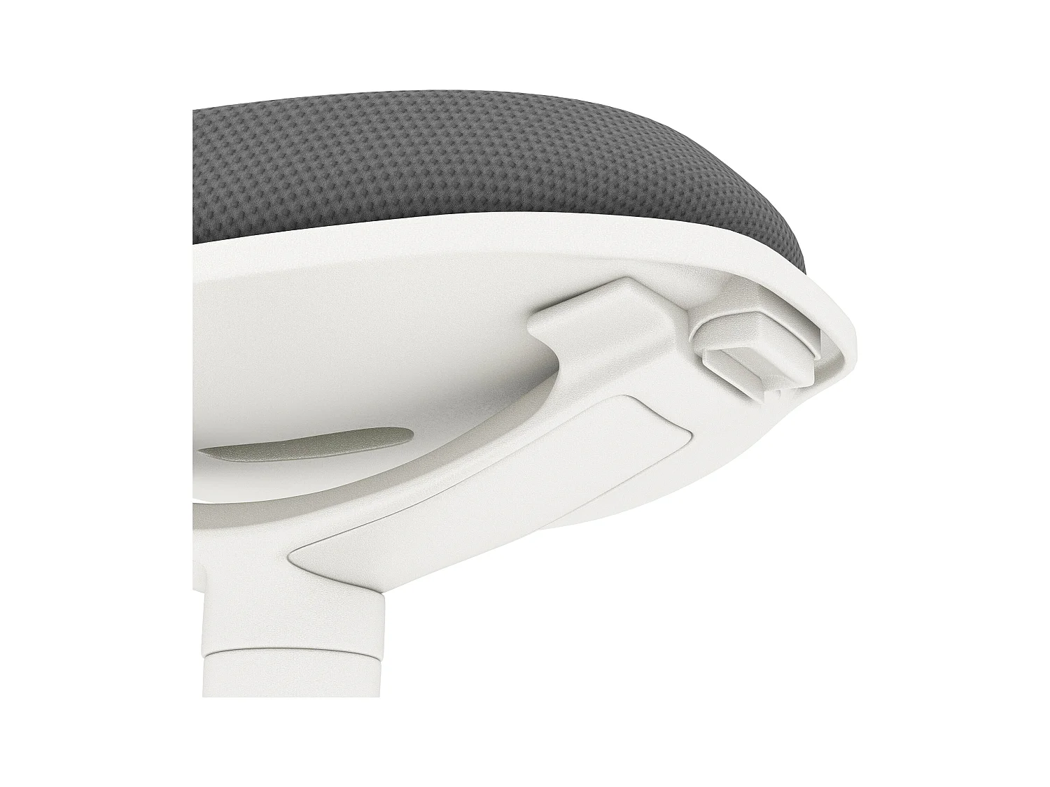 Taburete de oficina ergonómico giratorio de malla gris altura regulable 56-71 cm