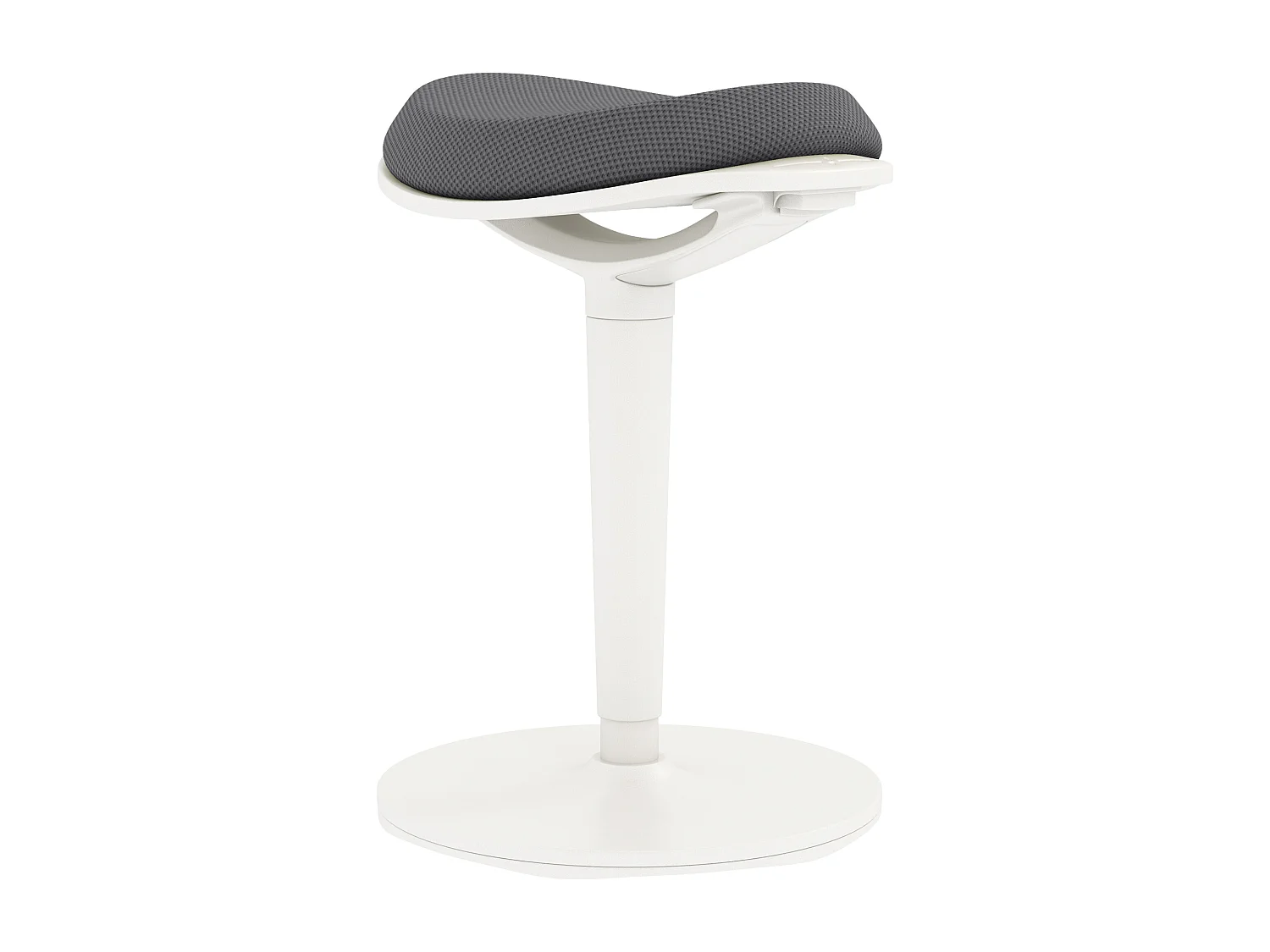 Tabouret ergonomico pivotante a rete grigio regolabile altezza 56-71 cm
