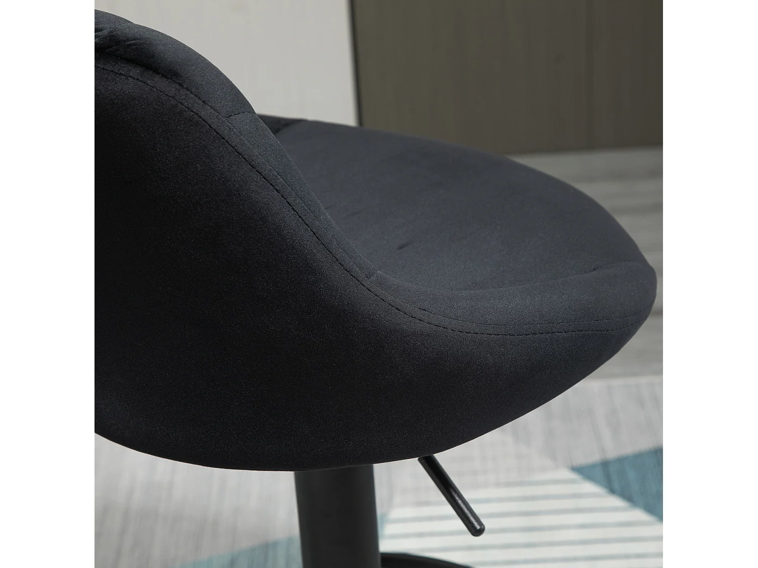 Bancos altos 2 peças em veludo regulável em altura com encosto em metal preto 46x48x83-104 cm