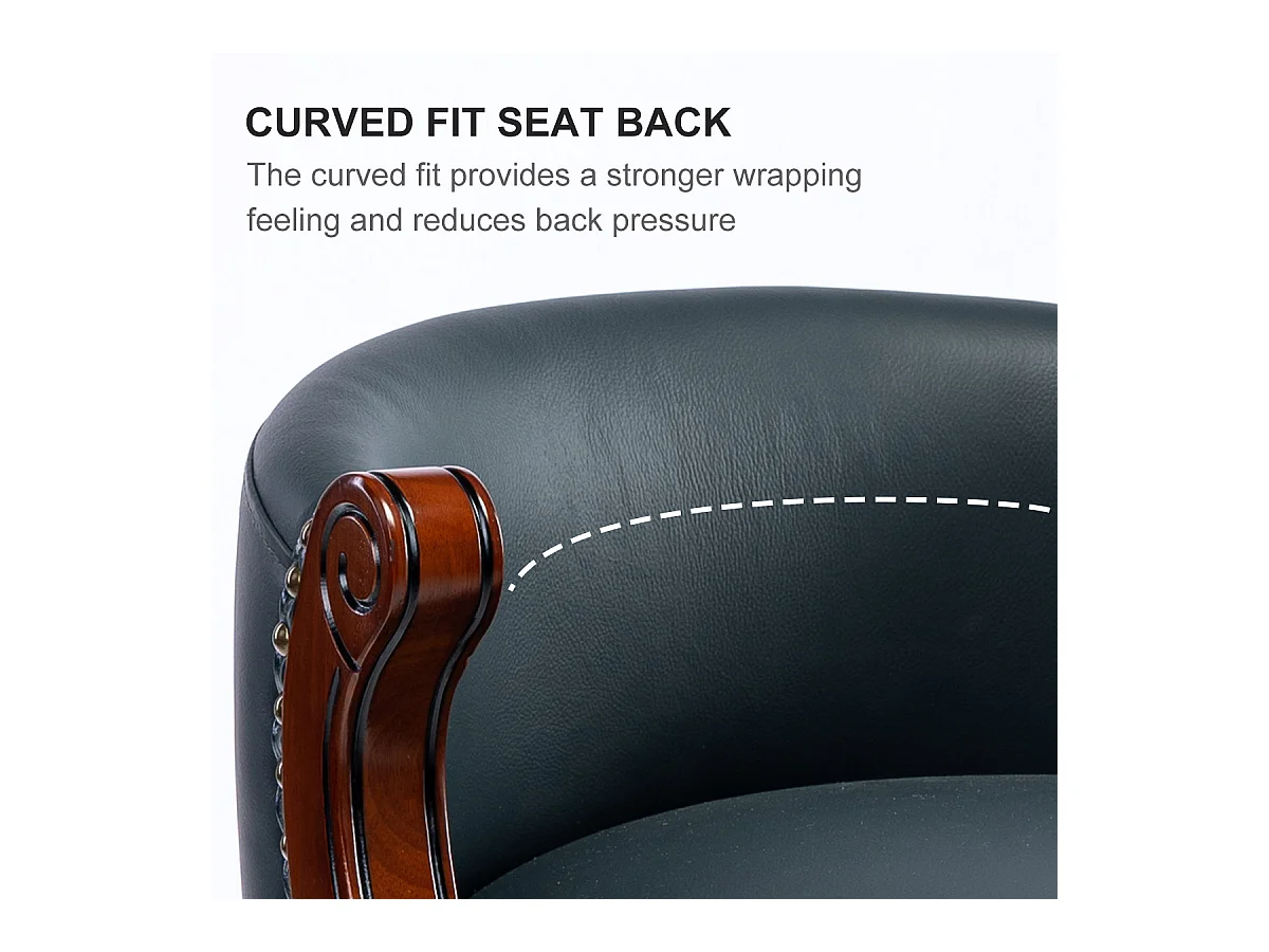 Taburete de bar de piel flor, madera maciza, giratorio 360°, respaldo cómodo, altura 66 cm, color azul