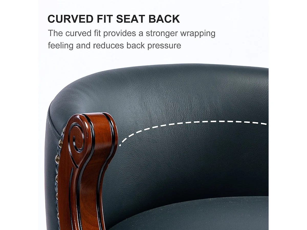 Taburete de bar de piel flor, madera maciza, giratorio 360°, respaldo cómodo, altura 66 cm, color azul