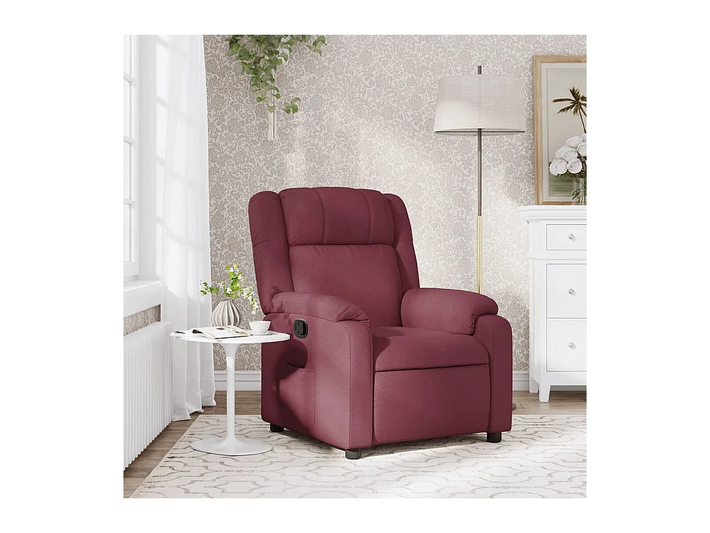 Sillón de relax | Silla | Sillón reclinable de tela rojo tinto SHL4714