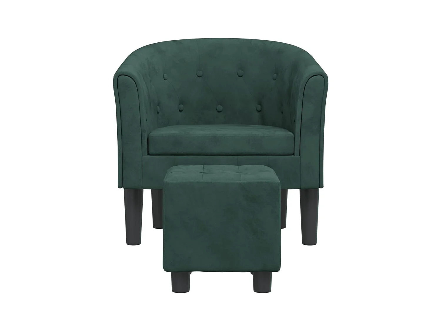 Fauteuil de salon-Fauteuil relax avec repose-pied vert foncé velours SHL4459
