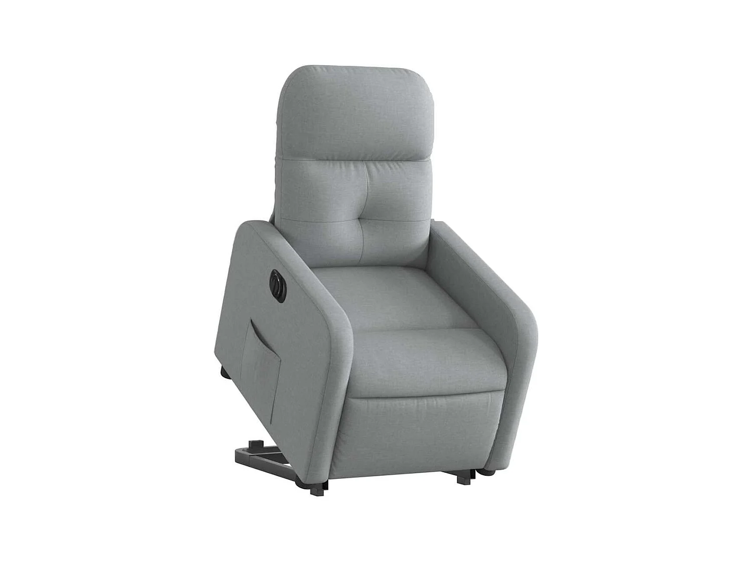 Silla de relax | Sillón eléctrico reclinable elevable de tela gris claro SHL3096
