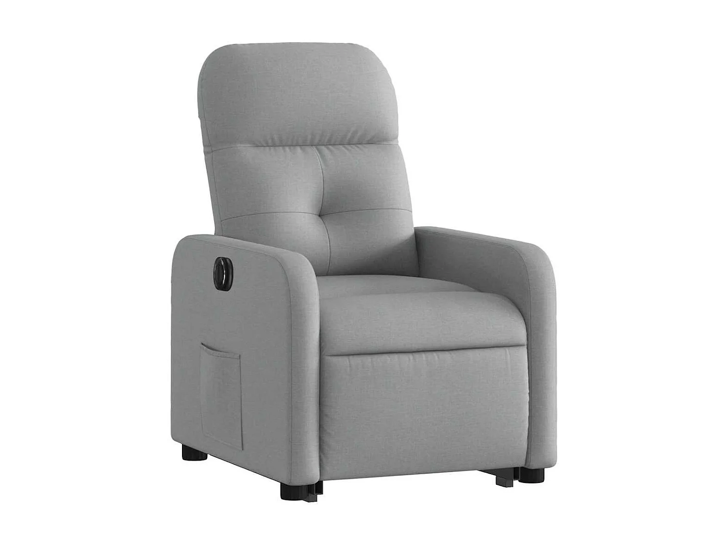 Silla de relax | Sillón eléctrico reclinable elevable de tela gris claro SHL3096