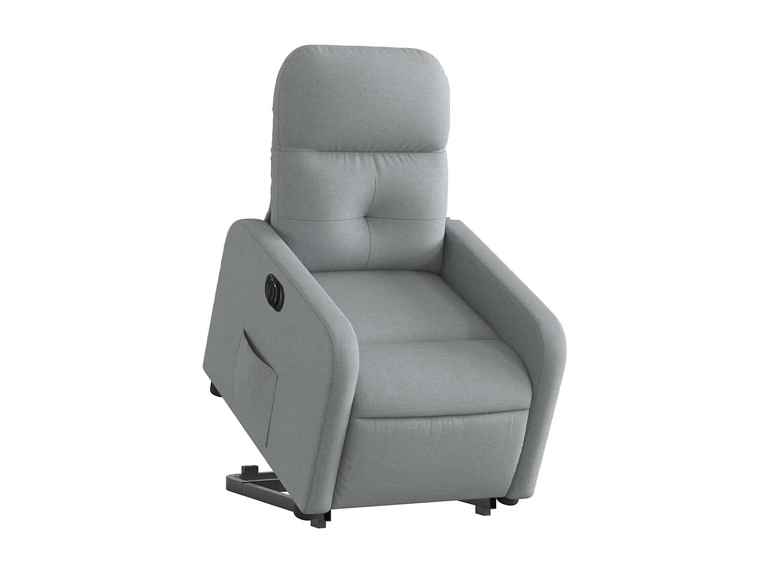 Fauteuil inclinable électrique-Chaise de relax-Fauteuil salon gris clair tissu SHL1276