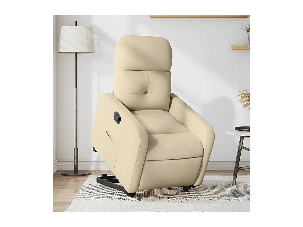 Sillón de relax | Sillón reclinable elevable de tela color crema SHL6603