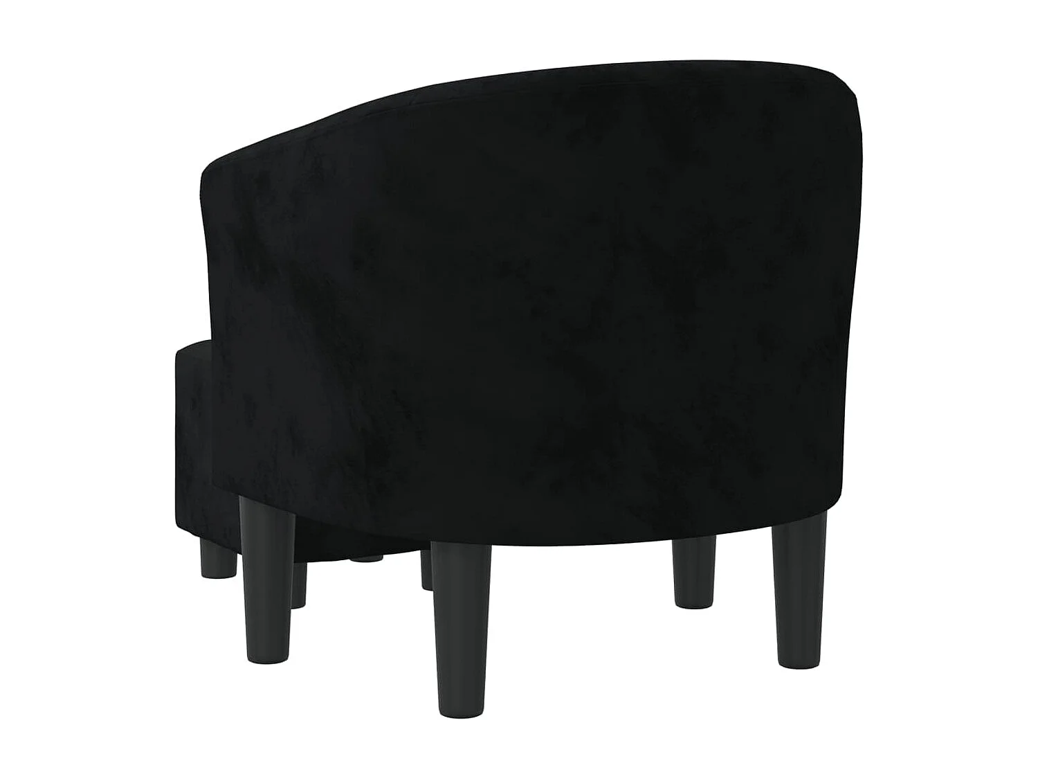 Sillón de salón | Silla de relax con taburete terciopelo negro SHL8121