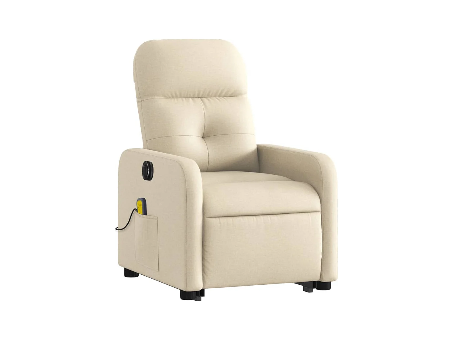 Poltrona elétrica elevatória massagens tecido creme SHL174229