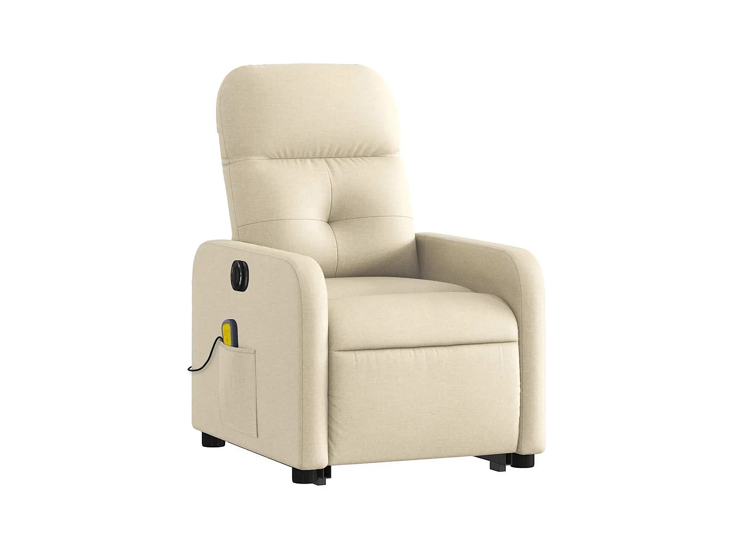 Poltrona elétrica elevatória massagens tecido creme SHL174229