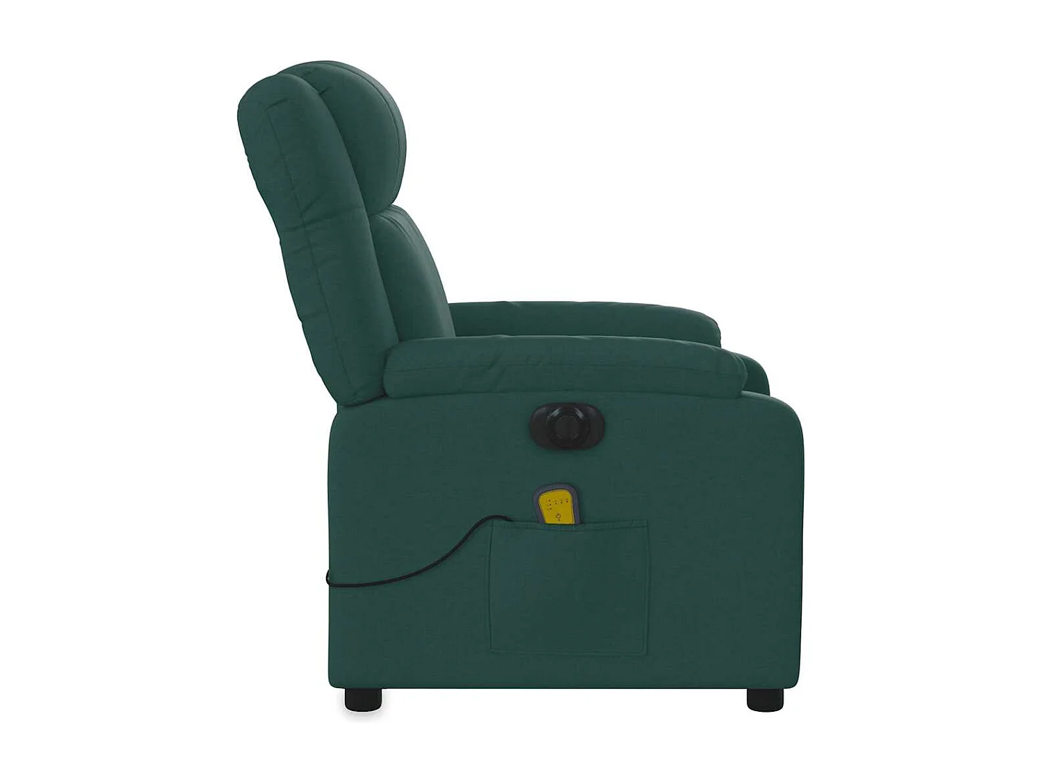 Sillón de relax | Sillón reclinable de masaje eléctrico tela verde oscuro SHL2457