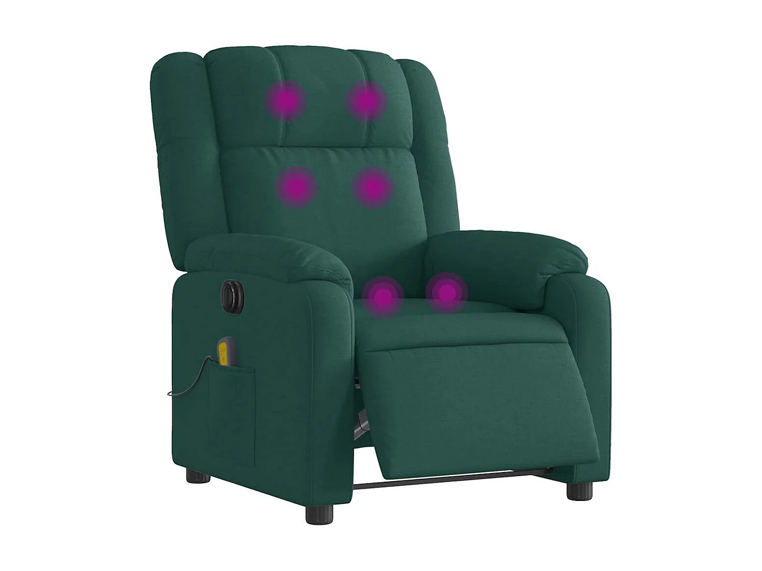 Massagesessel Elektrisch | Relaxsessel indoor Dunkelgrün Stoff SHL37878