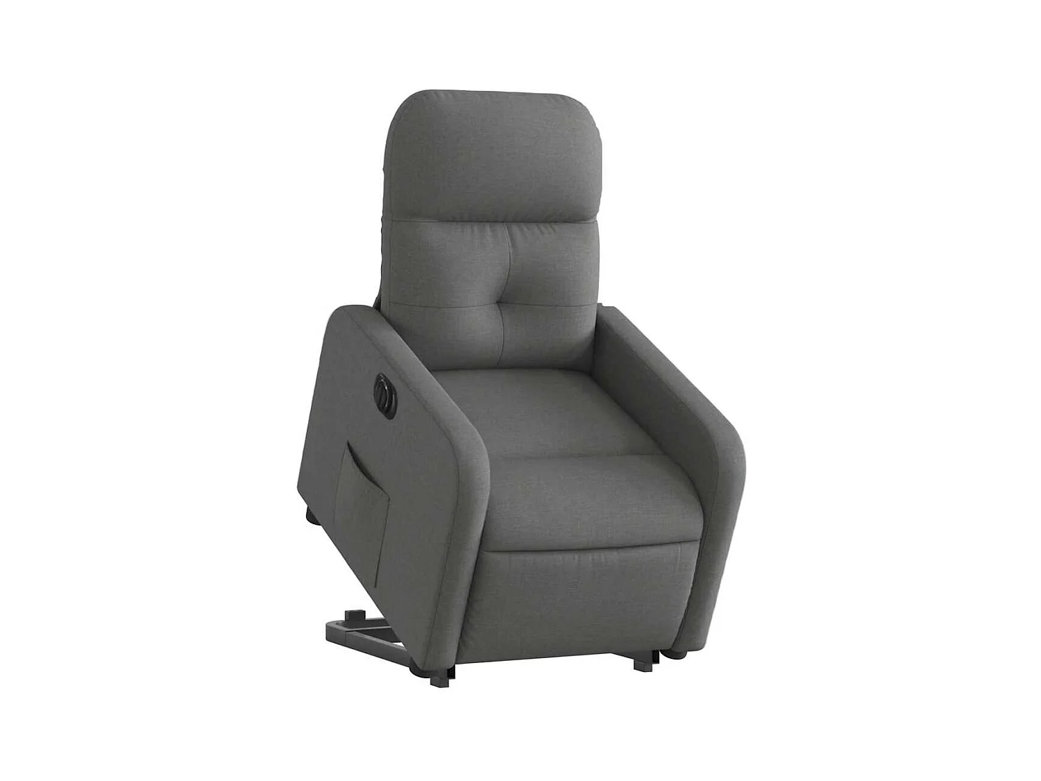 Silla de relax | Sillón eléctrico reclinable elevable de tela gris oscuro SHL4753