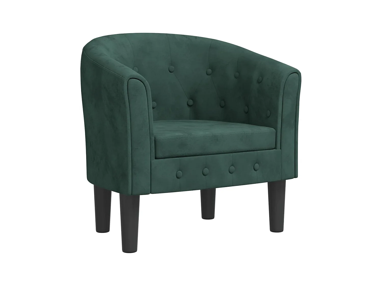 Fauteuil de Salon-Chaise cabriolet de massage vert foncé velours SHL3714