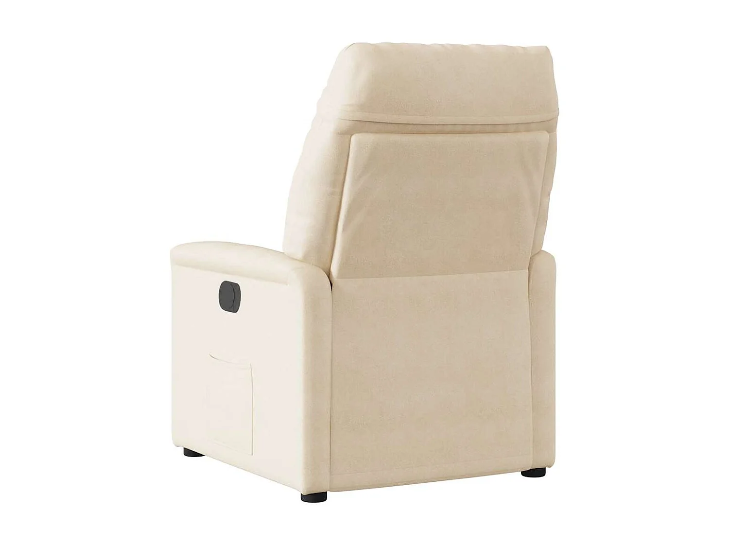 Poltrona massagens reclinável elétrica tecido microfibra bege SHL131096
