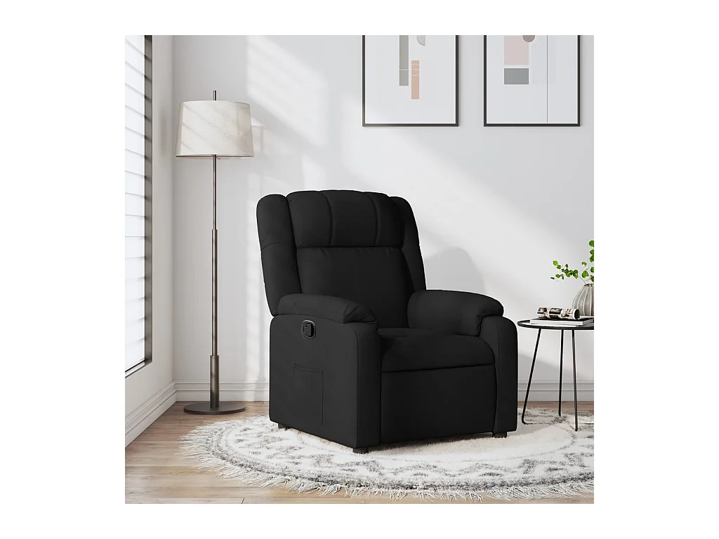 Sillón de relax | Silla | Sillón reclinable de tela negro SHL7177