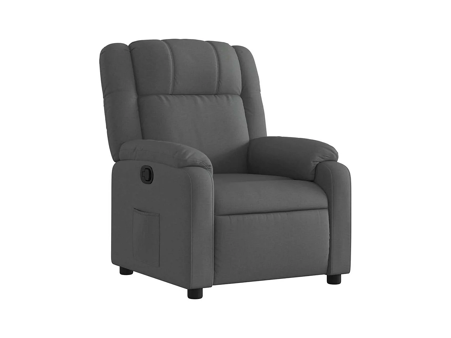 Fauteuil inclinable-Chaise-Fauteuil salon Gris foncé Tissu SHL1382
