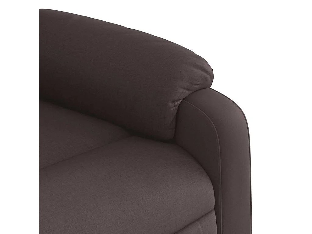 Fauteuil inclinable-Chaise de relax-Fauteuil de Massage Marron foncé Tissu SHL1404