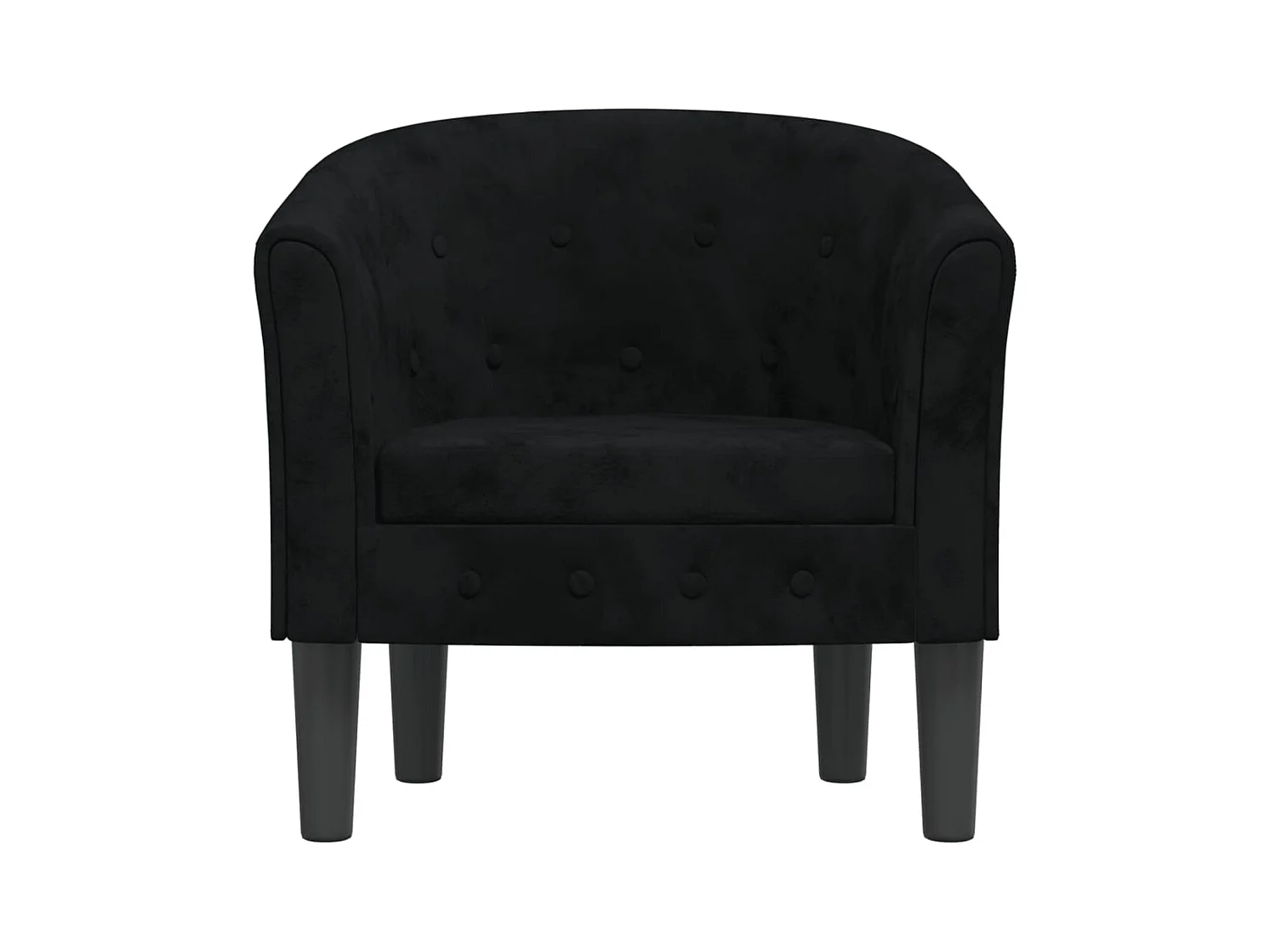 Fauteuil de Salon-Chaise cabriolet noir velours SHL2122