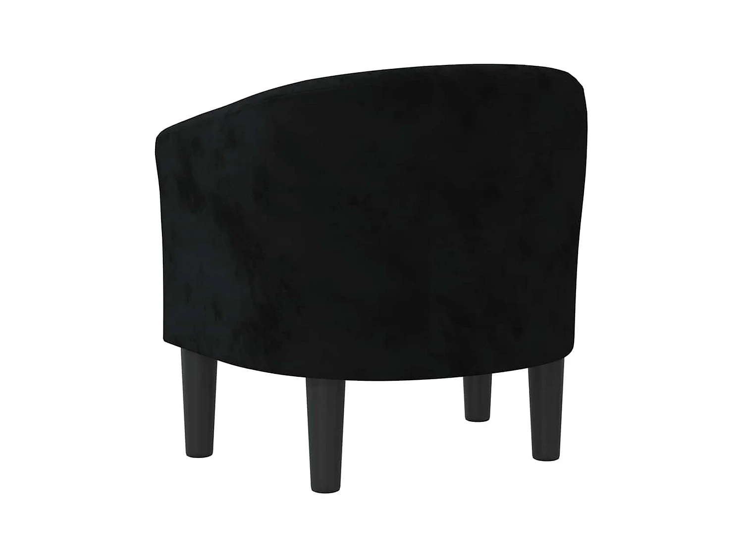 Fauteuil de Salon-Chaise cabriolet noir velours SHL2122