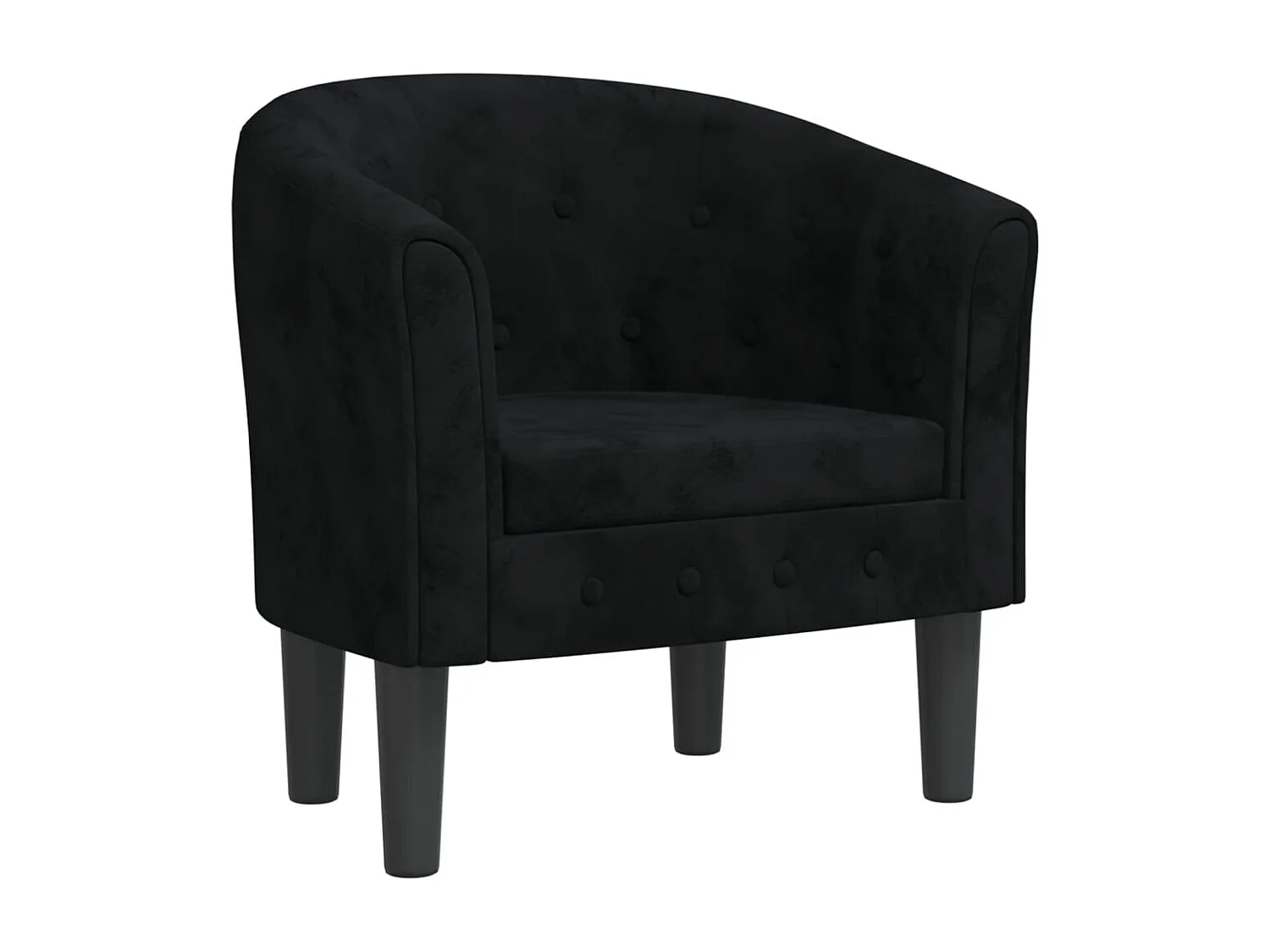 Relaxsessel | Clubsessel Schwarz Samt SHL64805