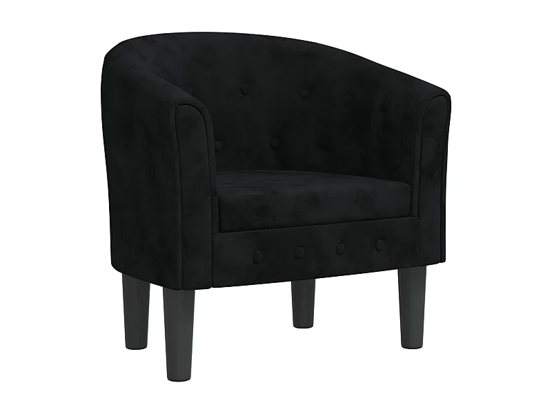 Relaxsessel | Clubsessel Schwarz Samt SHL64805
