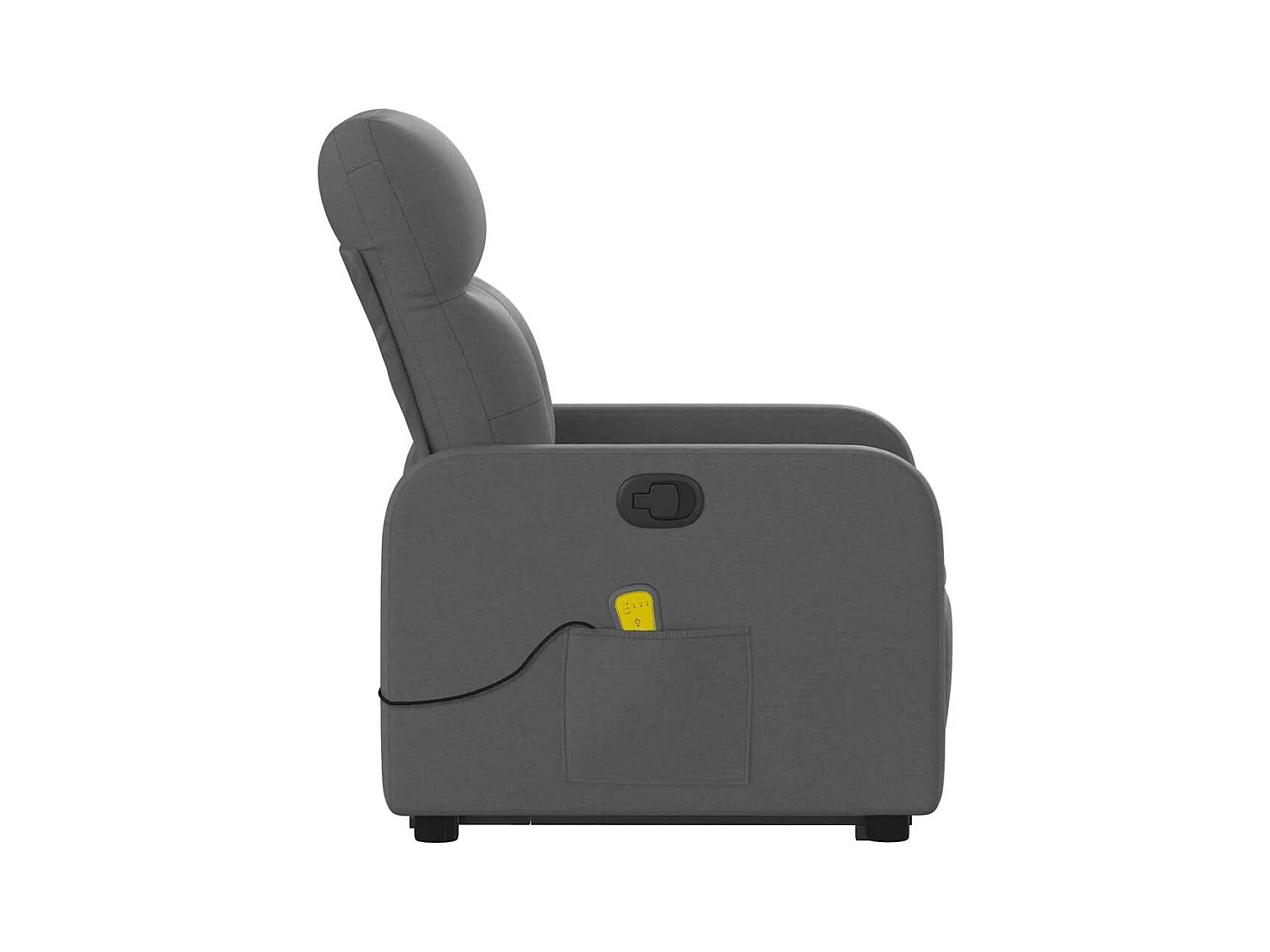Silla de masaje reclinable de pie de tela gris oscuro SHL7901
