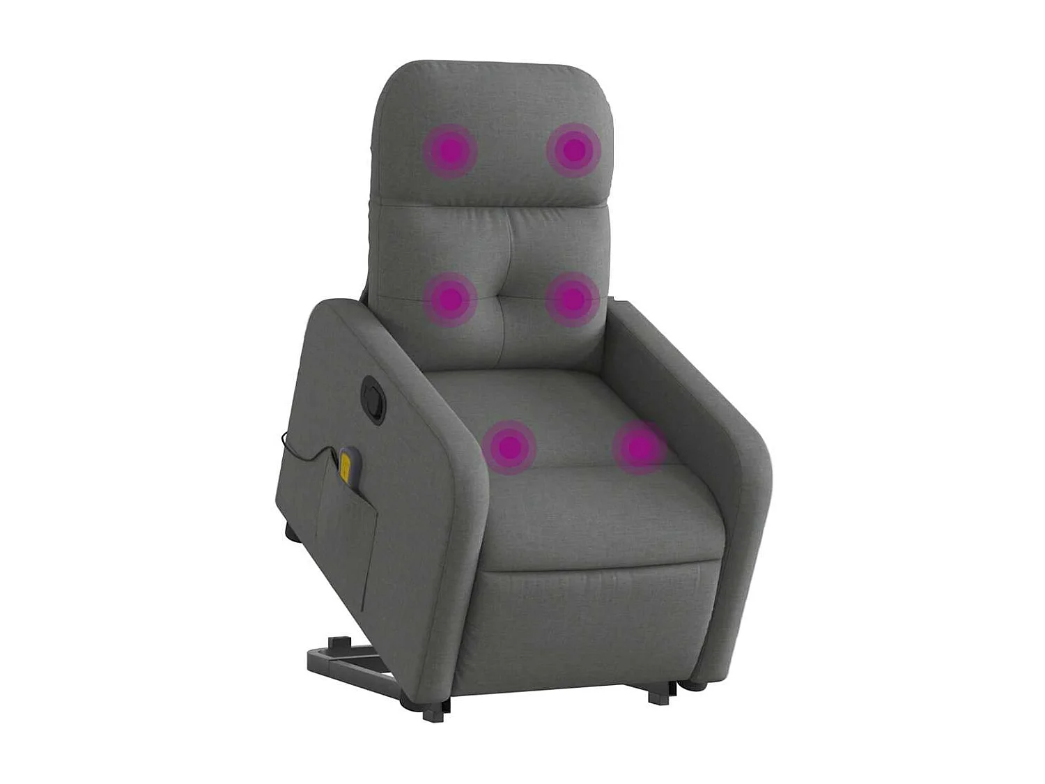 Fauteuil inclinable-Chaise de relax-Fauteuil de Massage Gris foncé Tissu SHL5110