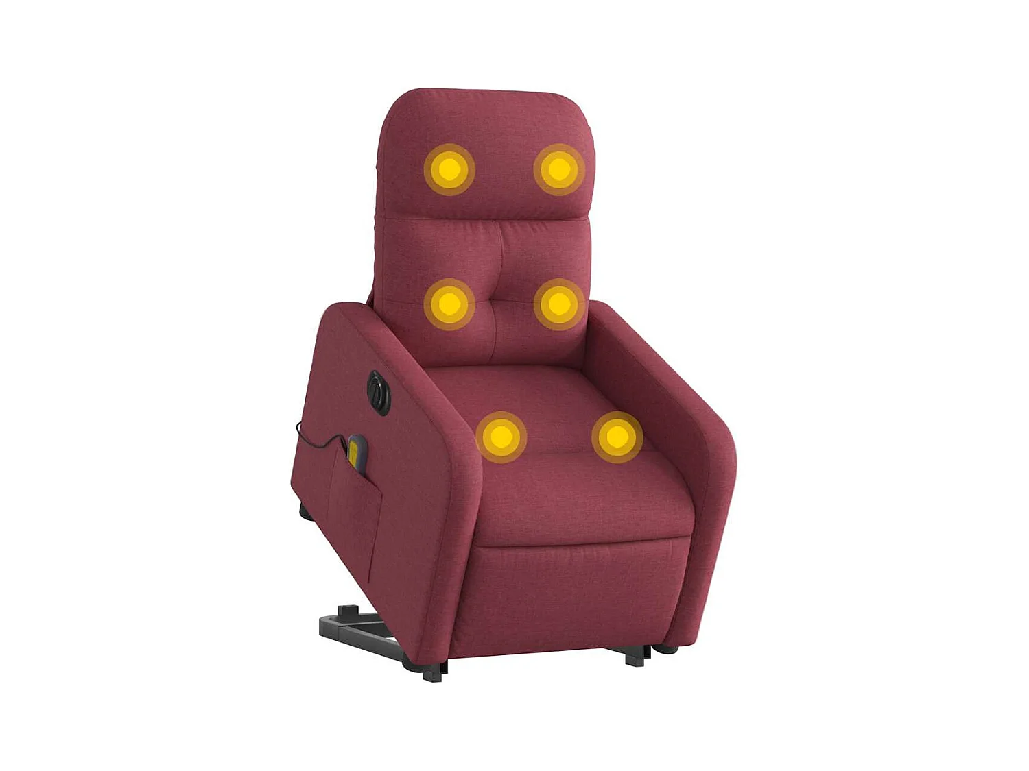 Sillón de salón | Silla | Sillón de masaje elevable eléctrico tela rojo tinto SHL3732