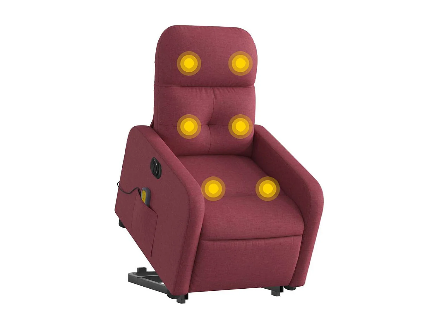Fauteuil inclinable électrique-Chaise de relax-Fauteuil de Massage Rouge bordeaux Tissu SHL5174