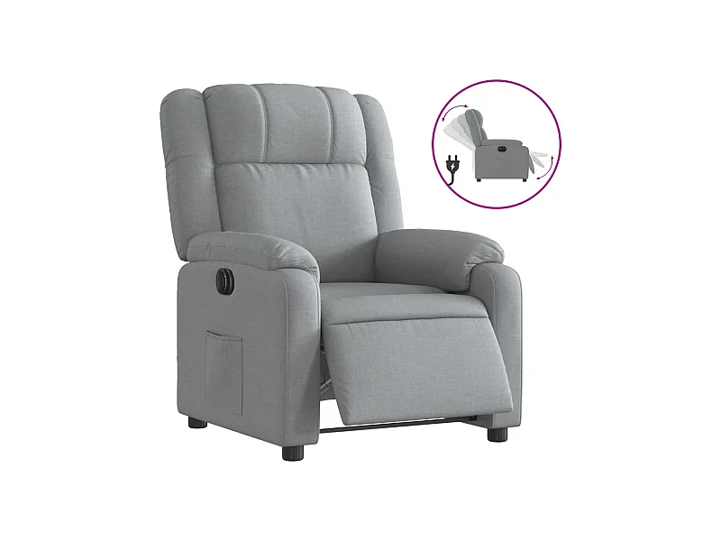 Sillón de relax | Silla | Sillón reclinable eléctrico tela gris claro SHL4075