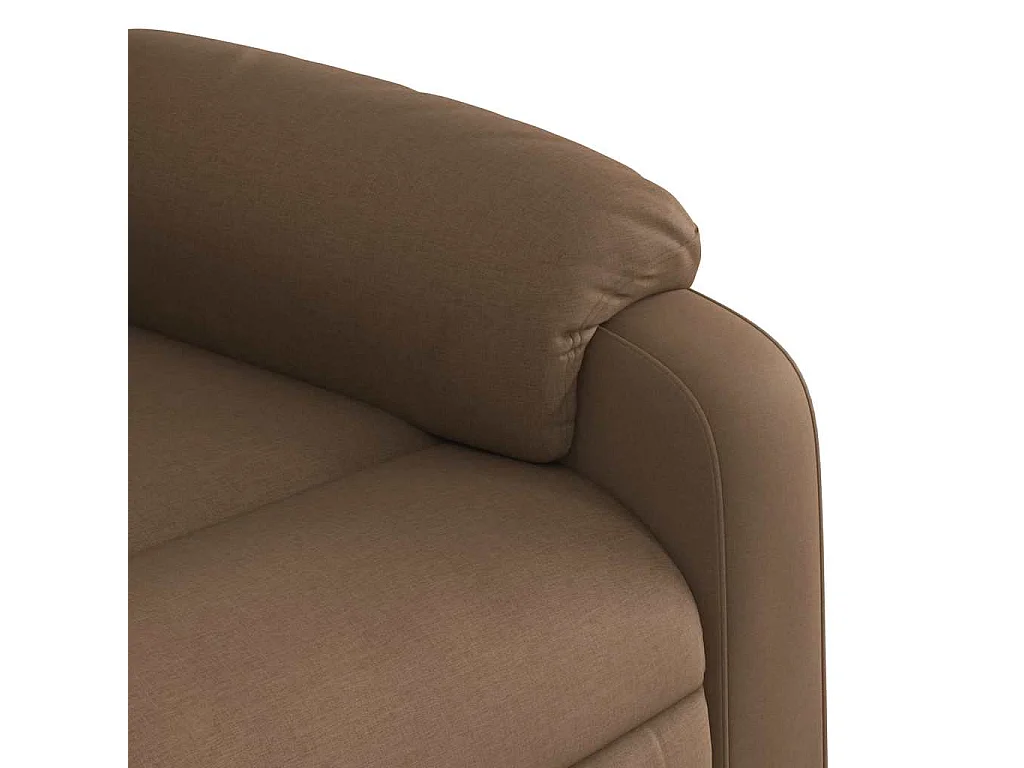 Sillón de relax | Sillón reclinable con masaje de tela marrón SHL8948