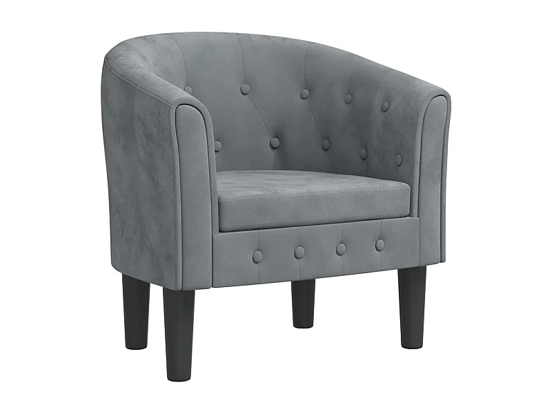 Sillón de salón | Silla de relax | Sillón de terciopelo gris oscuro SHL2547