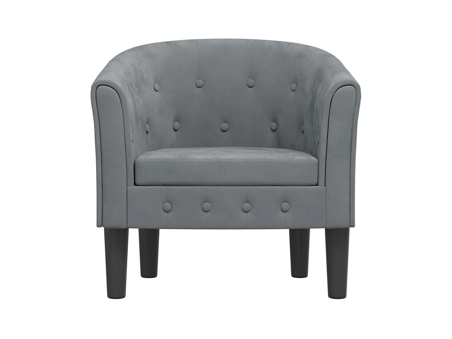 Fauteuil de Salon-Chaise cabriolet gris foncé velours SHL3105