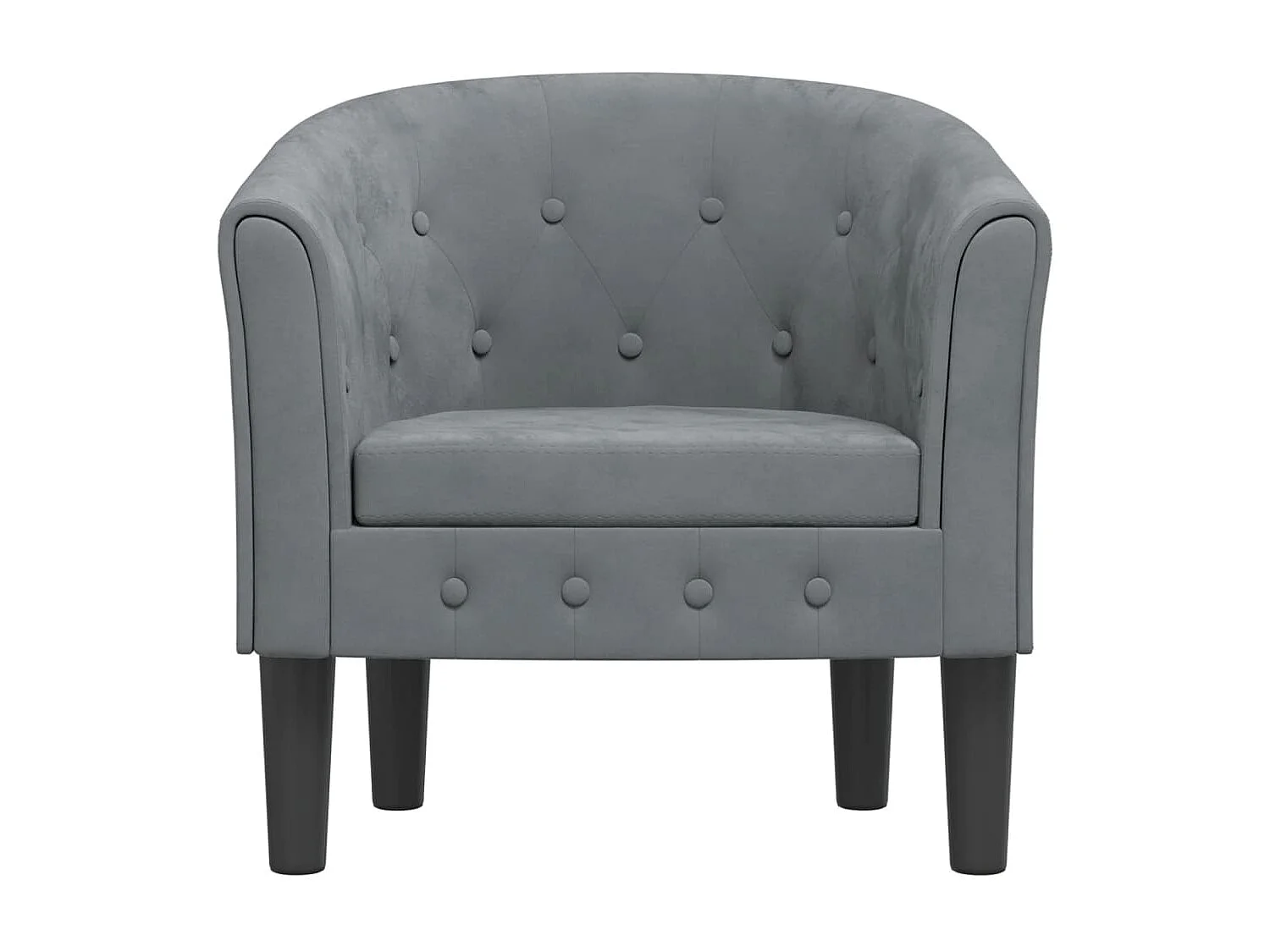 Sillón de salón | Silla de relax | Sillón de terciopelo gris oscuro SHL2547