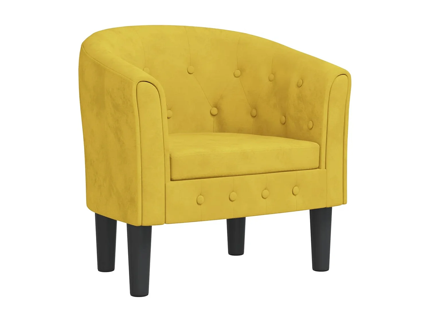 Fauteuil de salon-Fauteuil relax jaune velours SHL947