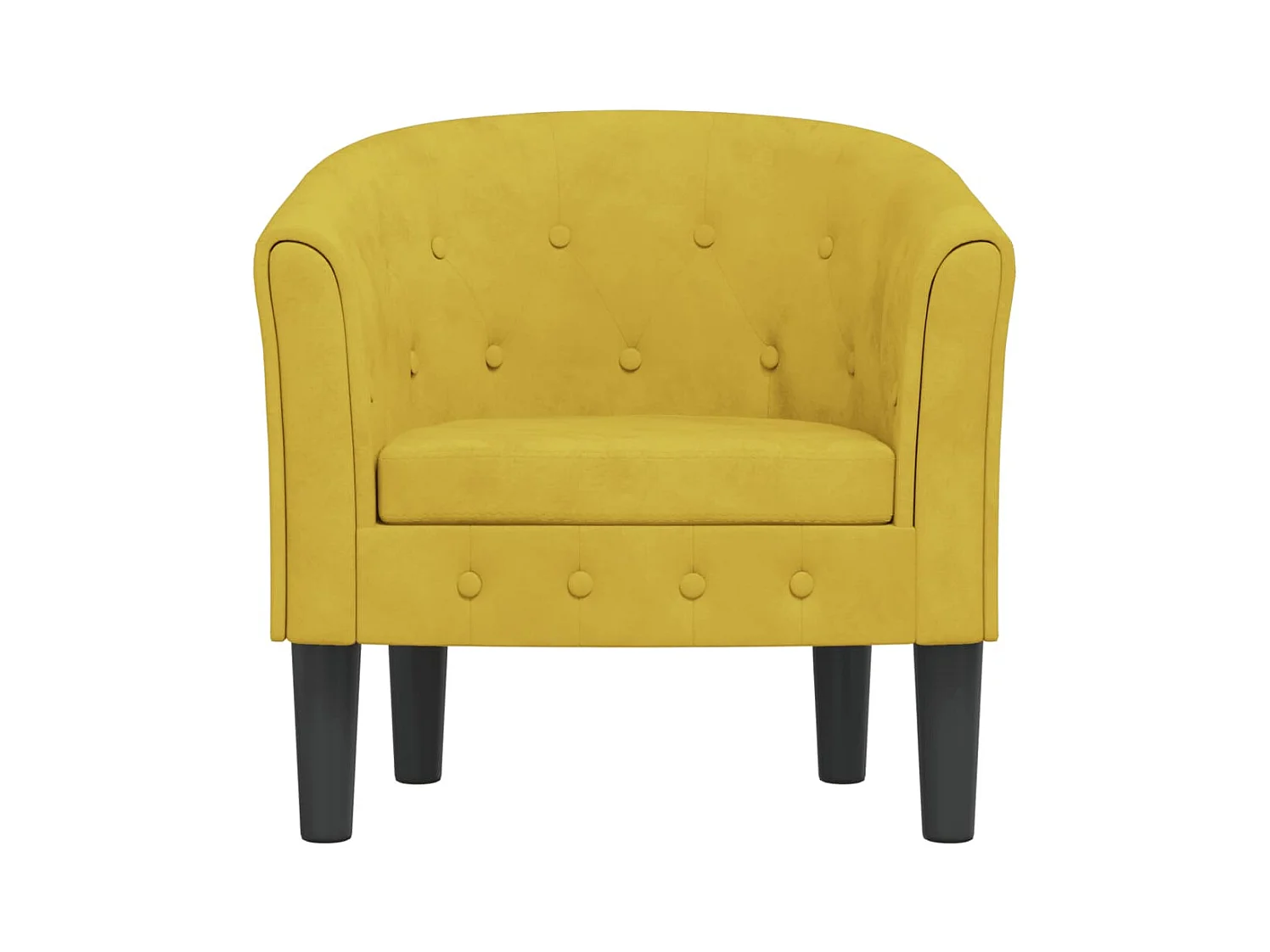 Fauteuil de salon-Fauteuil relax jaune velours SHL947