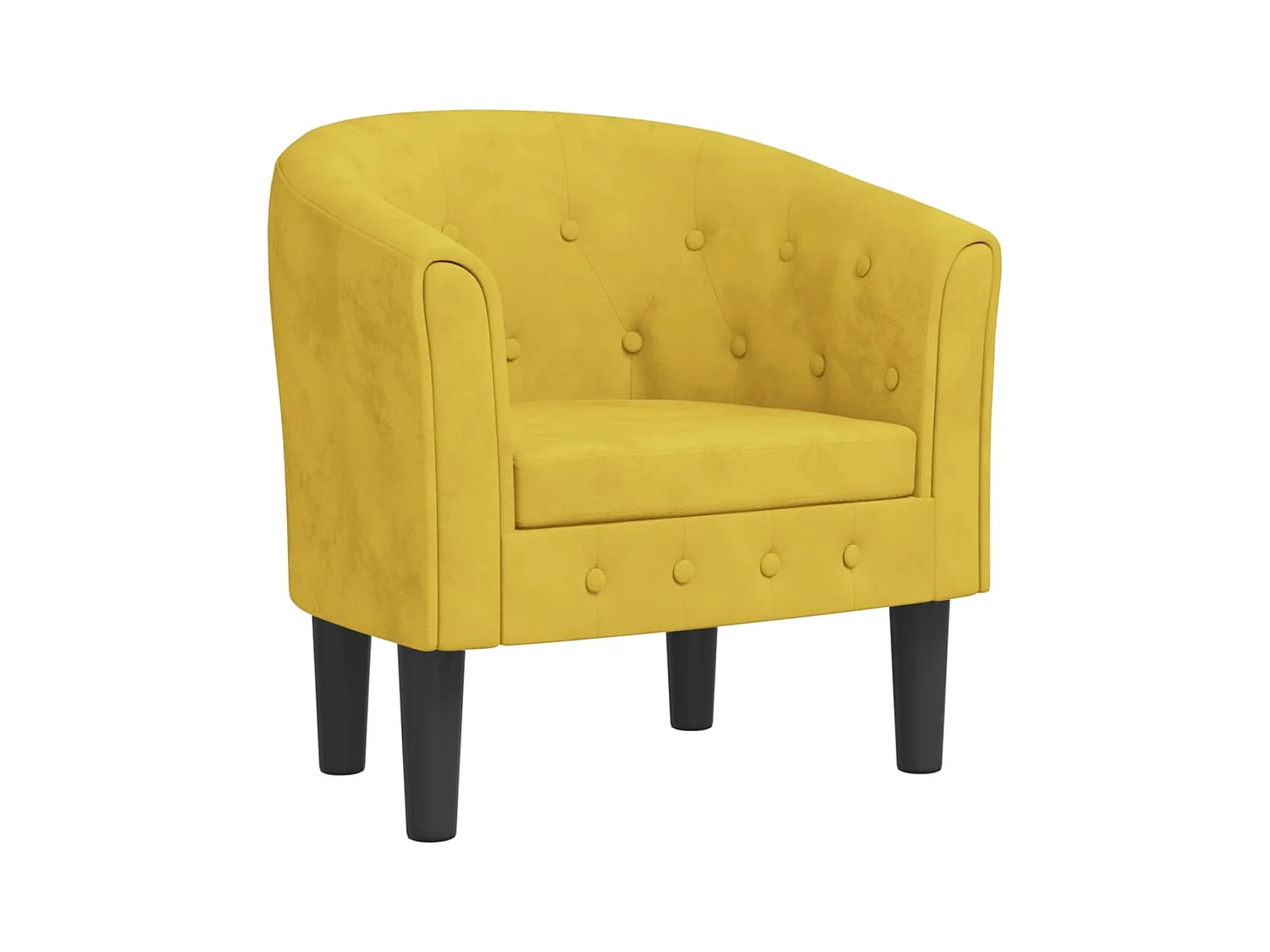 Fauteuil de salon-Fauteuil relax jaune velours SHL947