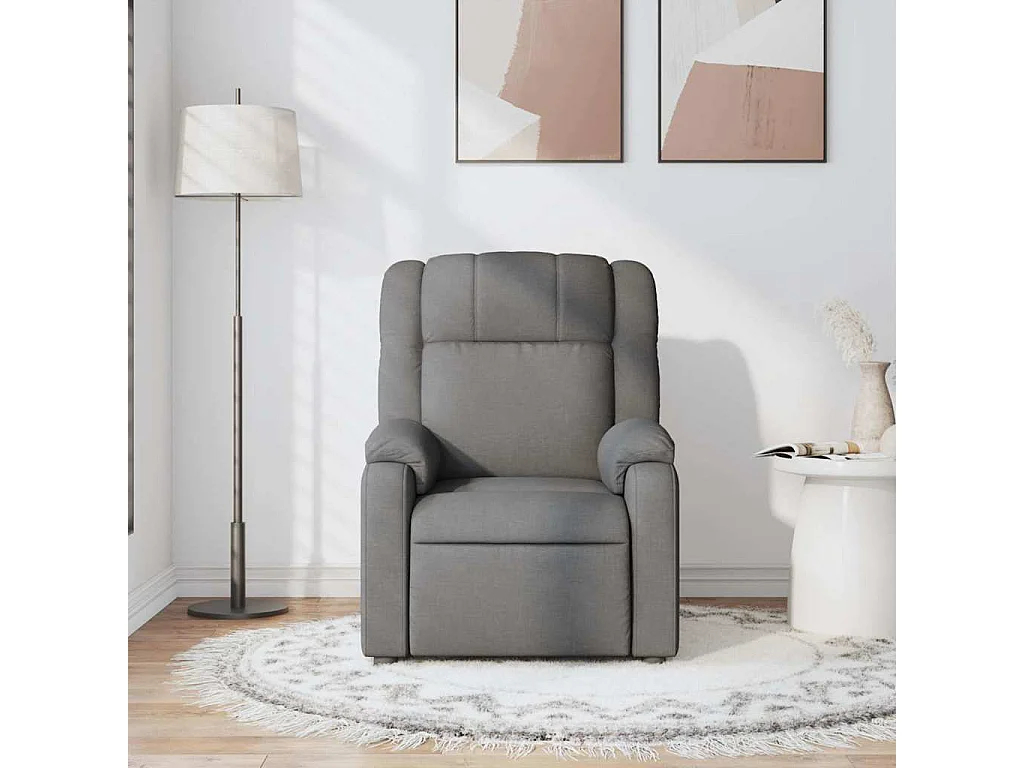 Fauteuil inclinable-Chaise de relax-Fauteuil de Massage Gris foncé Tissu SHL2385