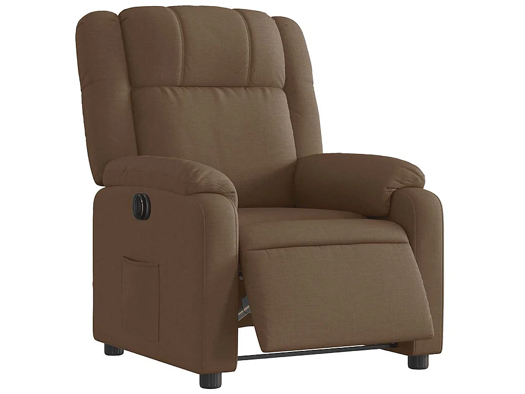 Fauteuil inclinable électrique-Chaise de relax-Fauteuil salon Marron Tissu SHL3782