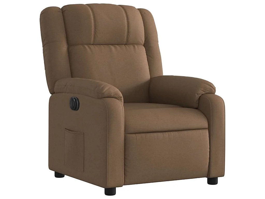 Fauteuil inclinable électrique-Chaise de relax-Fauteuil salon Marron Tissu SHL3782