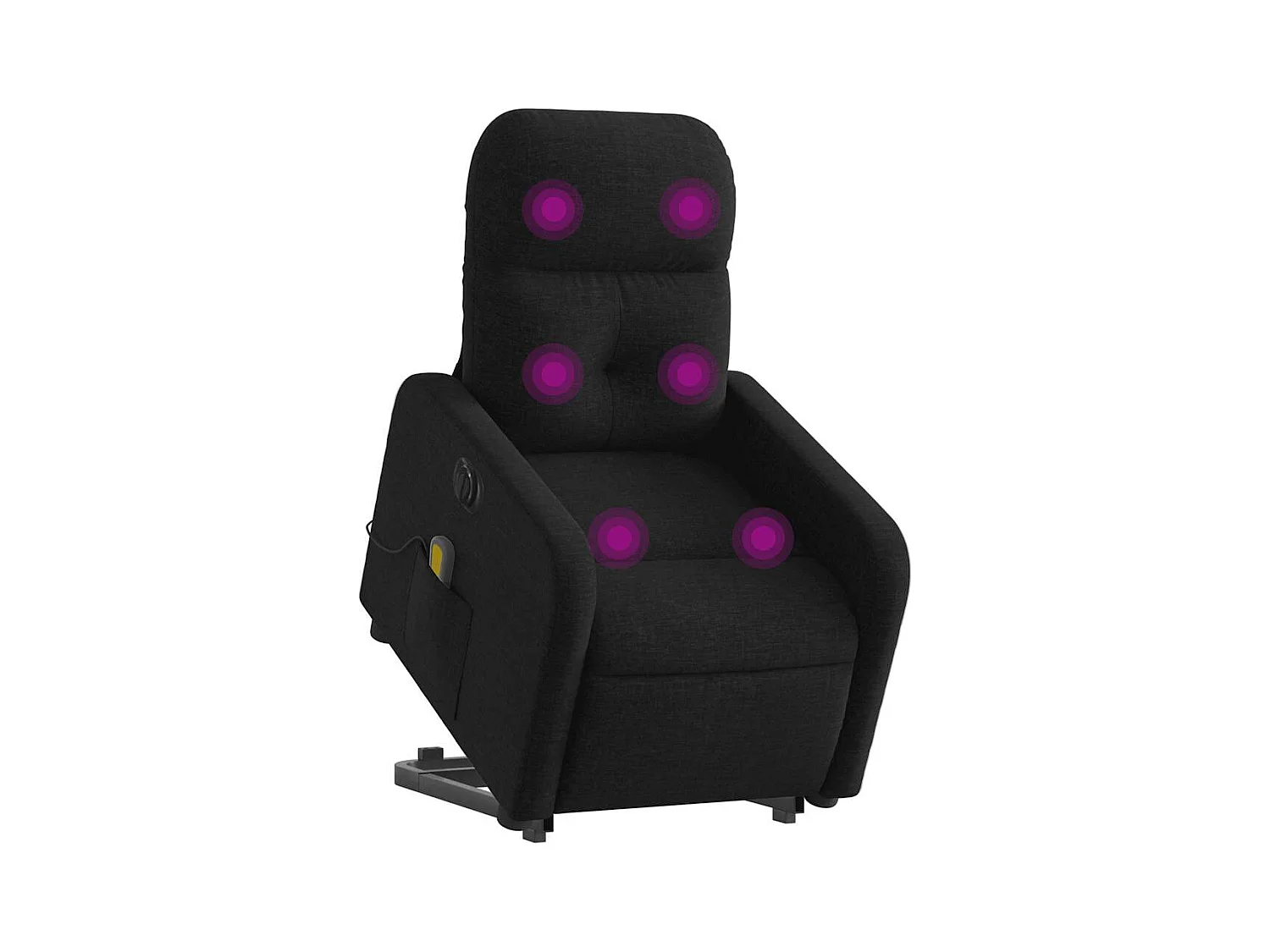 Sillón de salón | Silla | Sillón de masaje eléctrico reclinable elevable tela negro SHL9793