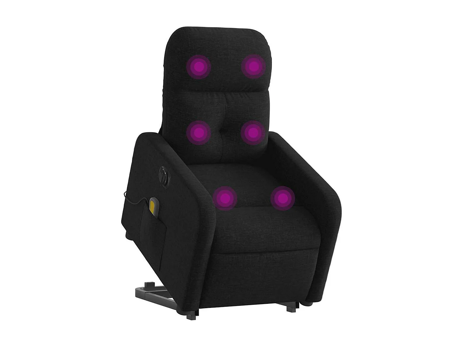 Fauteuil inclinable électrique-Chaise de relax-Fauteuil de Massage Noir Tissu SHL2596