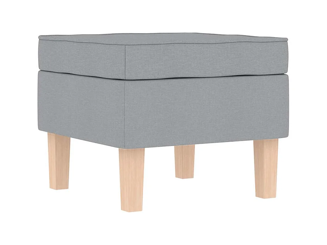 Sillón de salón | Silla | Sillón mecedora con taburete tela gris claro SHL8270