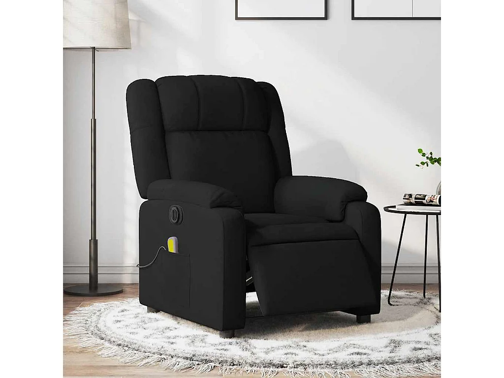 Sillón de relax | Sillón reclinable de masaje eléctrico tela negro SHL5780